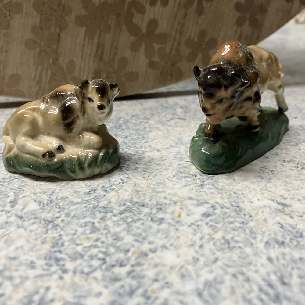 Bone China Japan/Bug House Japan Vintage 1980s 2 Buffalo